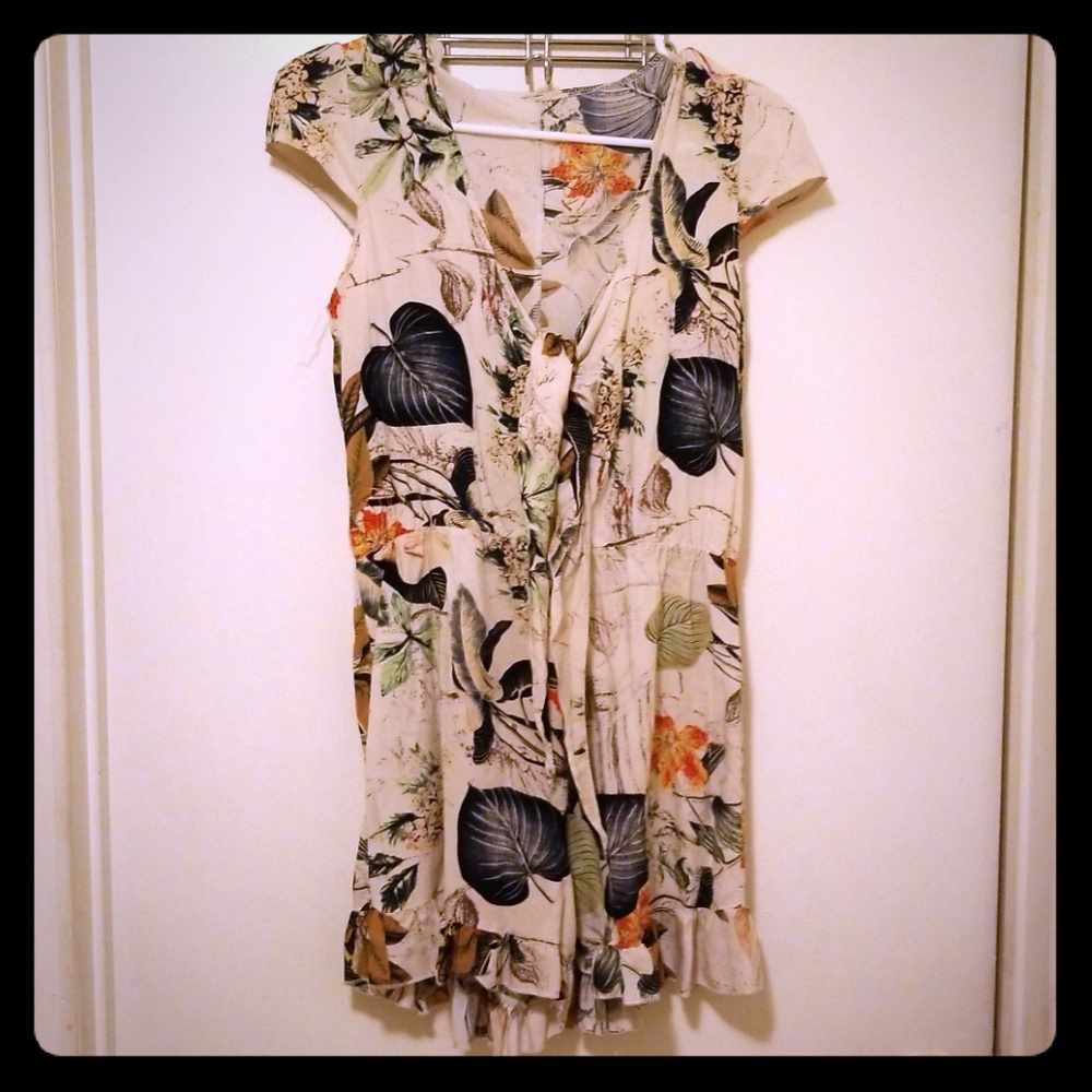 Beachy Deep Neck Tie Front Romper